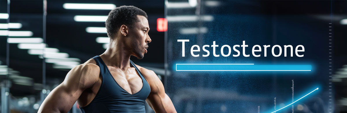 Homme qui regarde son taux de testostérone