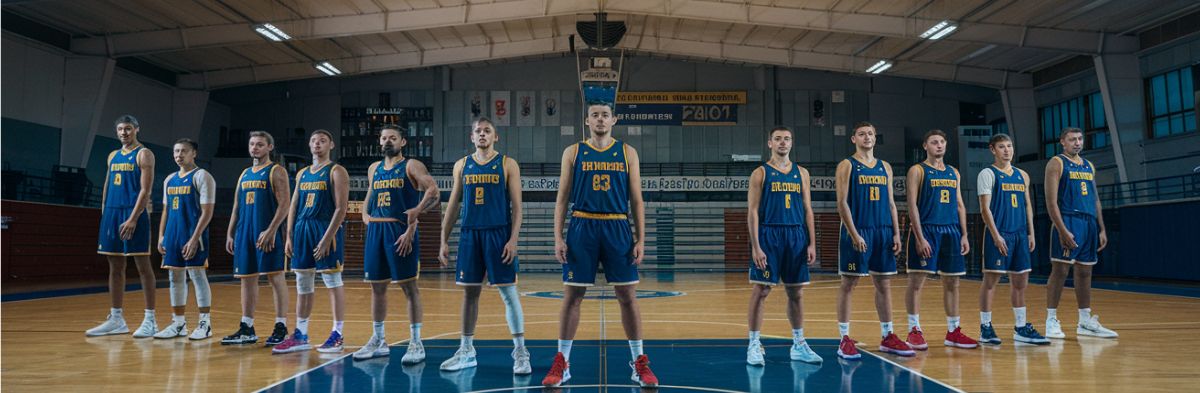 Une équipe complète de basket